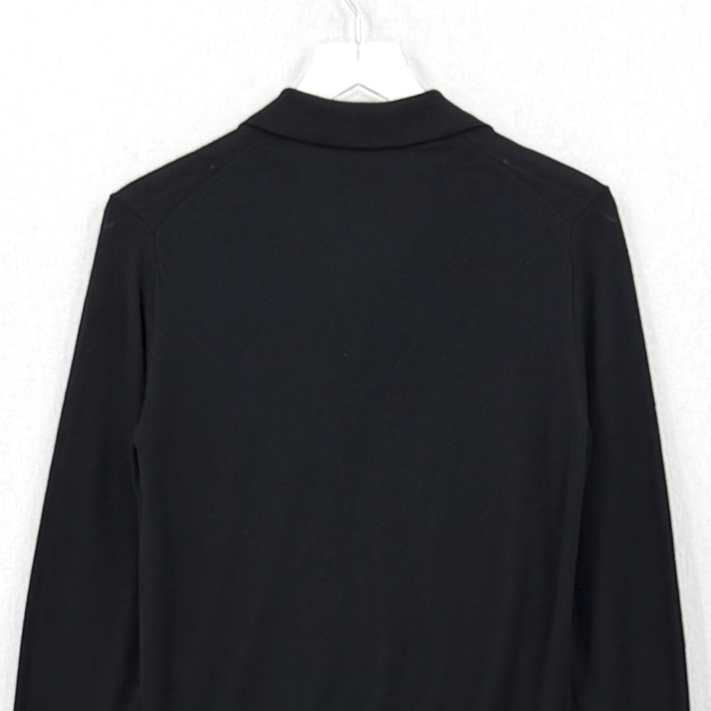 Uniqlo Polo Sweater Women Extra Small Black Wool Long Sleeve Knit Top - Picture 7 of 13